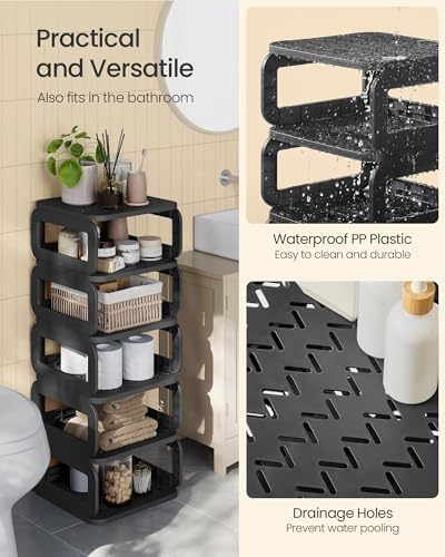 SONGMICS Shoe Rack, 12 Tiers, Narrow Open Shelf, Space-Saving