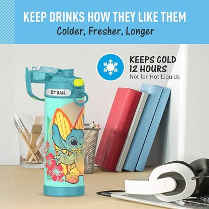 THERMOS FUNTAINER Water Bottle with Spout, 16oz, Stitch