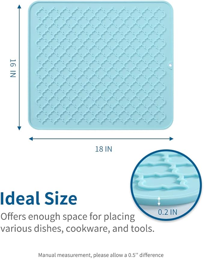 AMOAMI-Dish Drying Mats for Kitchen Counter-Silicone Dish Drying Mat-Kitchen