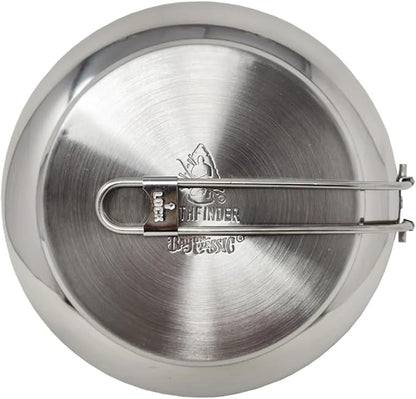 The Pathfinder School Stainless Steel Folding Skillet and Lid