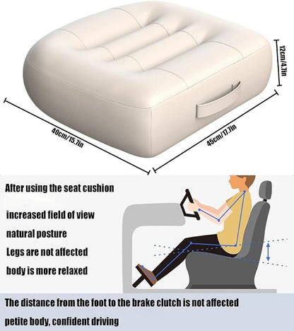 Adult Car Booster Seat Cushion/office chair cushion with Carry Handle Angle Lift Seat Cushion Imitation PU breathable fabric More comfortable and beautiful,for/car/office/wheelchair seat cushion/milky