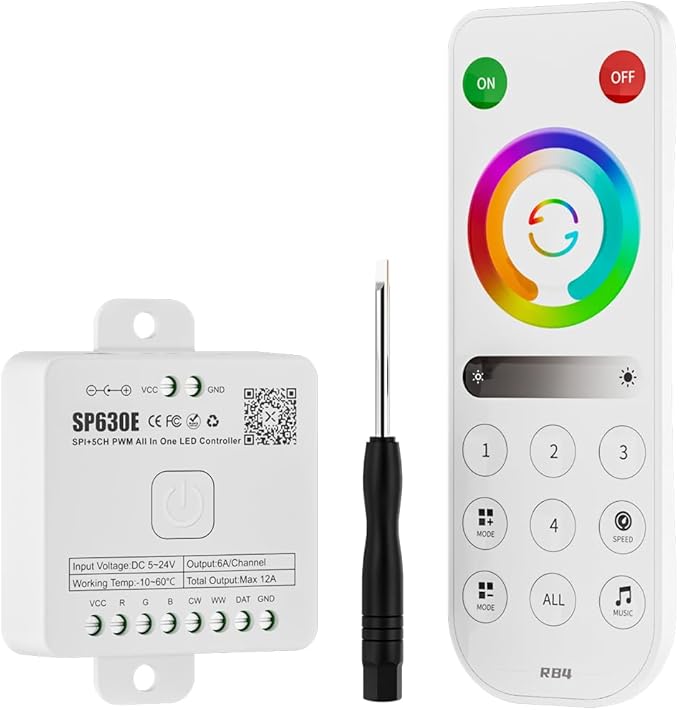 BTF-LIGHTING SP630E Bluetooth Controllers 4 Zones 2.4GHz RF RB4 Remote Kit