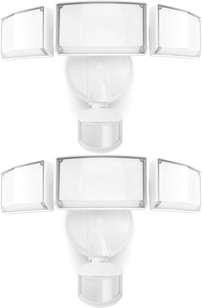 LUTEC 2 Pack 72W 7500LM LED Security Lights Motion Sensor Light Outdoor