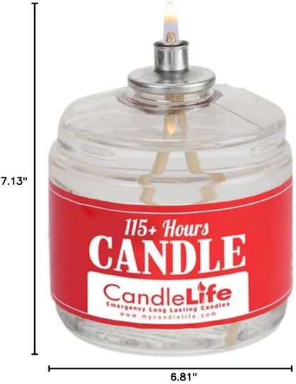 CandleLife Emergency Survival Candle 115 Hours Long Lasting Burning Time
