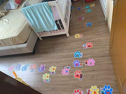 Classroom Decor Sensory Path Decals for Floor & Wall - Alphabet ABC Hop & Walk Footprint Hopscotch Floor Stickers for Boosting Gross Motor Skills
