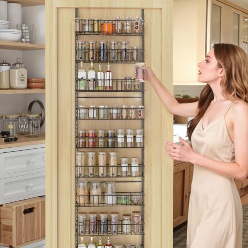 ElegantArray 10-Tier Pantry Door Organizer, Deep Gray