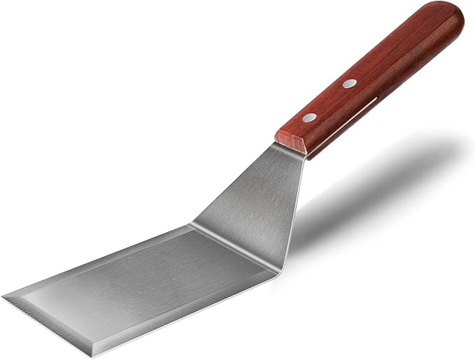 Metal Spatula for Cast Iron Skillet Grill Stainless Steel Spatula for Burger, Fish Turner Griddle Spatula, Spachulas Egg Flipper, Flat Top Metal Spatula for Cooking BBQ
