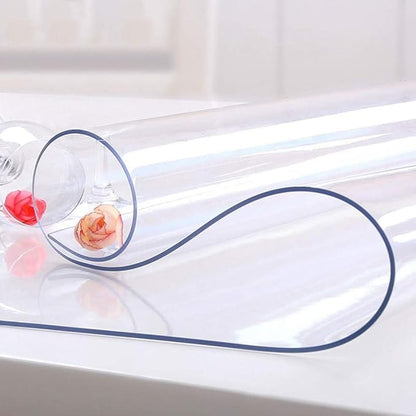 NECRAUX Custom Clear Table Cover, Mat for Desks, 1.5mm Thick Plastic Table Pad, 12 x 36 Inch