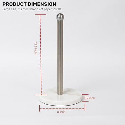 Paper Towel Holder with Sturdy Marble Base, Freestanding Paper Towel Holder