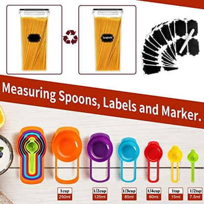 PRAKI 30 Pack Airtight Food Storage Containers for Organizers and Storage
