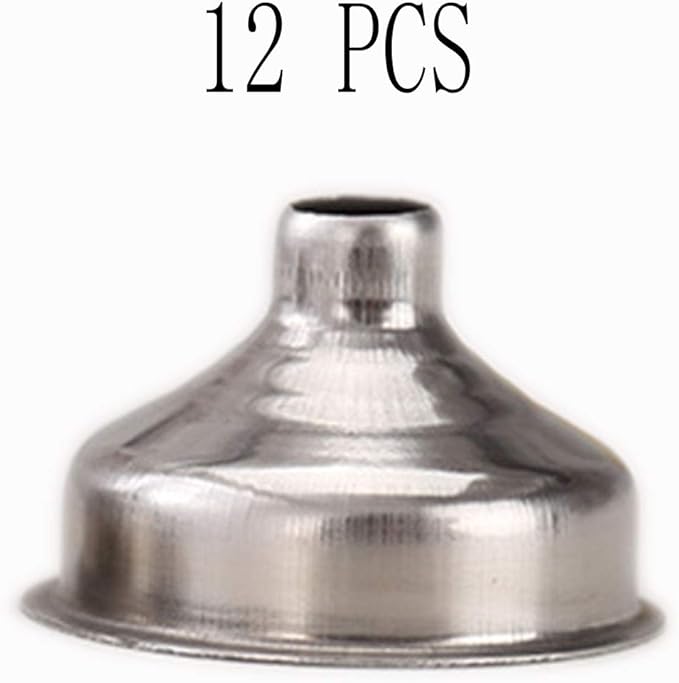 12 Pcs Stainless Steel Mini Funnels 1.25 Inch