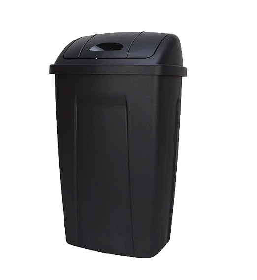 13 Gallon Kitchen Trash Can, Durable Plastic Waste Bin