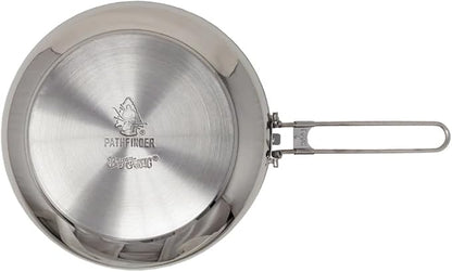 The Pathfinder School Stainless Steel Folding Skillet and Lid
