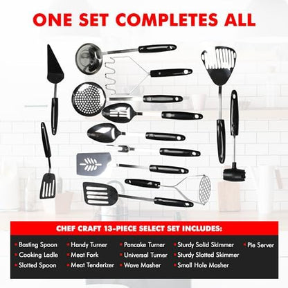 Chef Craft Select Turner/Spatula, 14.5 inch, Stainless Steel