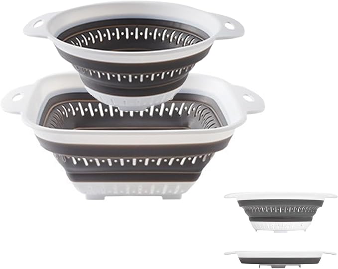 Collapsible Colander and Strainer, Silicone Strainer Colanders & Food Strainers