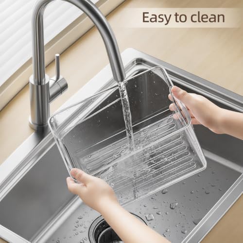 Plastic Trash Bag Holder Dispenser,Under Sink Organizer,Black lid,Set of 3