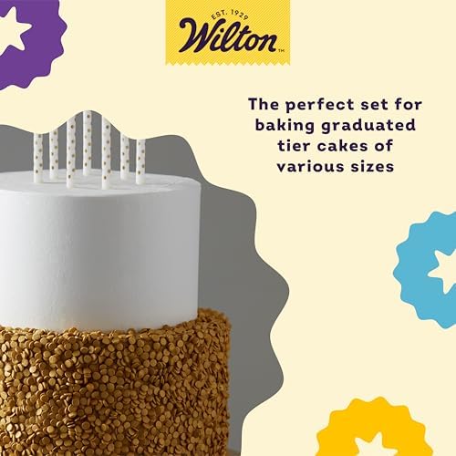 Wilton Aluminum Round Cake Pan Set, Made Without PFAS, 4-Piece