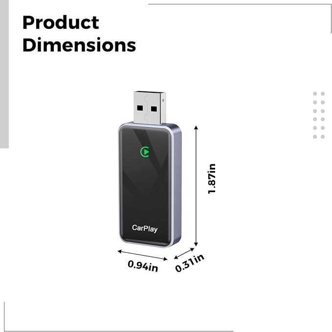 Smart Carplay Adapter, Cordless Connectivity Vehicle Universal for Integration, Adapter Wireless Carplay, Auto Android Conversion Box Upgraded