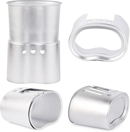Camping cookware Set, 3pcs Cookware Set Aluminum Canteen Cup Wood Stove Set with Cover Bag for Camping Hiking Backpacking