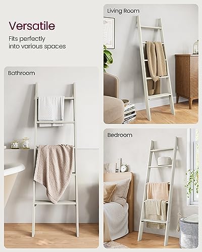 VASAGLE 5-Tier Blanket Ladder, Modern Basic Ladder Shelf
