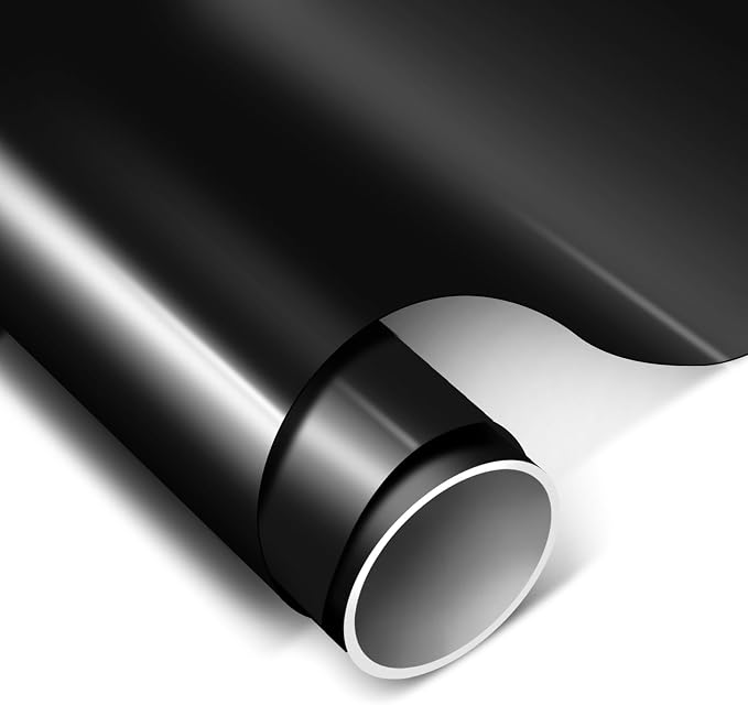 Gloss Black Carbon Fiber Vinyl Wrap with Nano Air Release Technology,Anti-Wrinkle - Premium Paint Protection Film Roll for Car (Gloss Black, 1.5ft x 5ft)