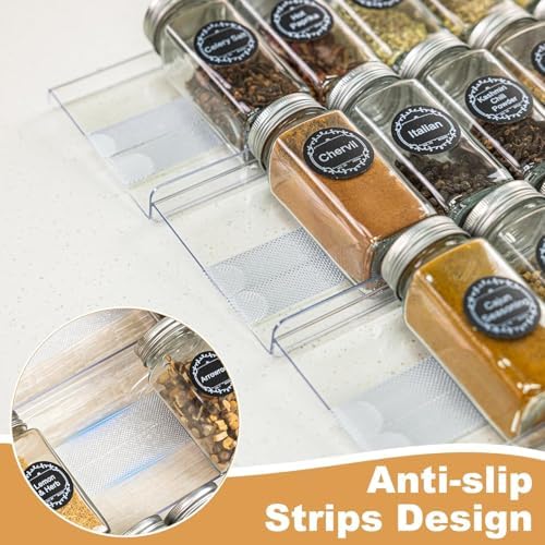 Adjustable Spice Rack Organizer for Drawer 4-Pack