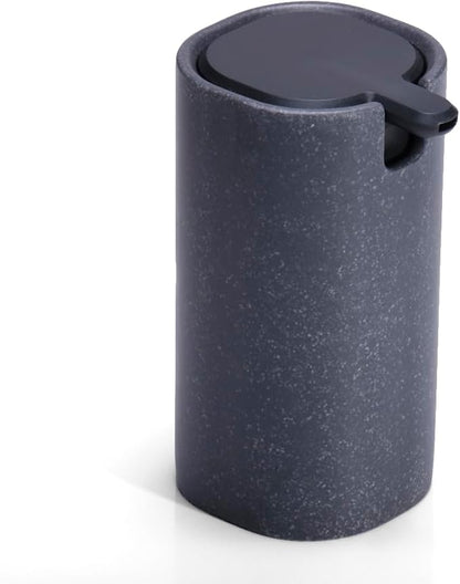 LINE+ARC Modern Easy-to-Press Soap Dispenser. No-Rust Cute Bathroom Gray Marble