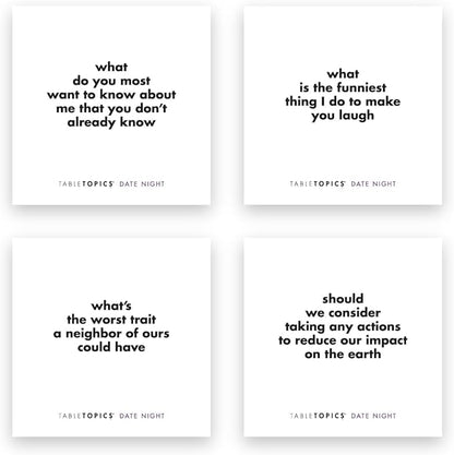 TableTopics Date Night Question Card Game – 135 Conversation Starter Cards for Romantic Evenings, Quality Time Together with No Distractions, Gift for Couples' Anniversaries
