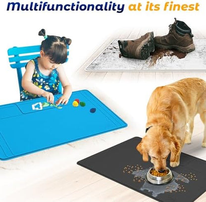 The Original Under Sink Mat - Silicone Waterproof mat, Trimmable, Easy to Clean, Kitchen cabinet liner, Under sink protector mats, Drip Tray with Lip - 28" x 19" or smaller