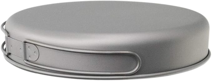 Lixada Ultralight Titanium Frypan Outdoor Camping Hiking Picnic Cooking Frying Pan 750/1000ML with/Without Handle