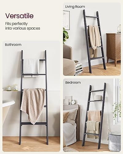 VASAGLE 5-Tier Blanket Ladder, Modern Basic Ladder Shelf