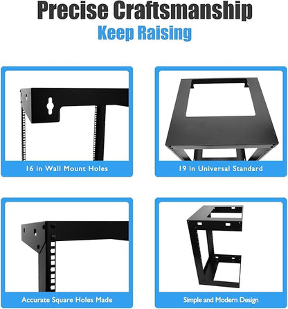 Raising electronics 12U Wall Mount Open Frame 19 Inch Server Equipment Rack