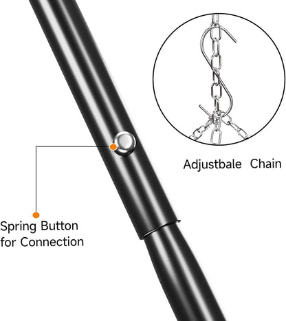 Campfire Tripod for Cooking, Campfire Cooking Equipment, Round Grill Grate with Adjustable Height for BBQ Picnic Outdoor Cookware Party & Collapsible Legs for Easy Storage