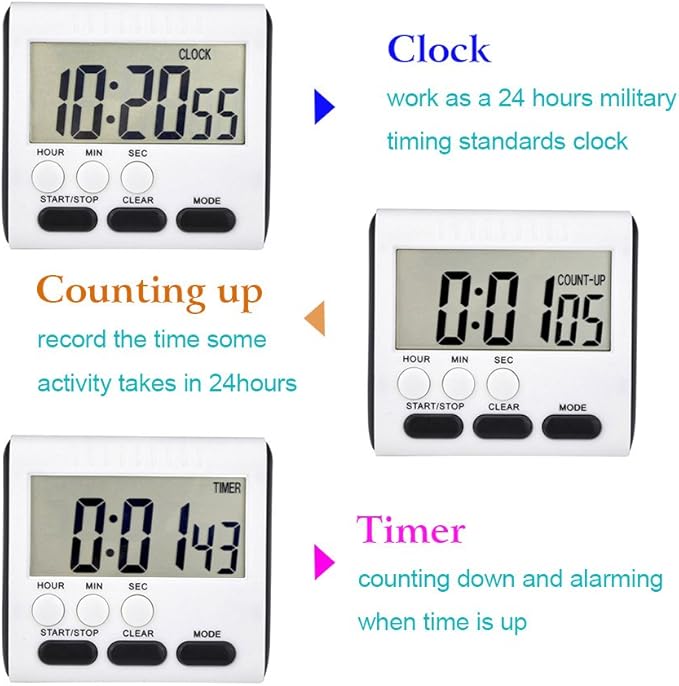 Mudder 3 Pack Digital Kitchen Timer