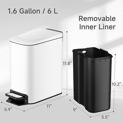 TIPGO Slim Bathroom Trash Can