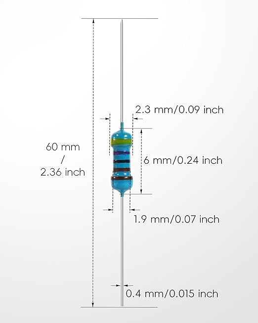1000 PCS Resistor Kit 1/4 W +-1% Premium Metal Film Resistors Assortment Kit, 25 Values (1 Ohm-1M Ohm) 40 Each, Breadboard & DIY Electronics, Includes 10k Ohm, 1k Ohm, 220 Ohm Resistors Pack