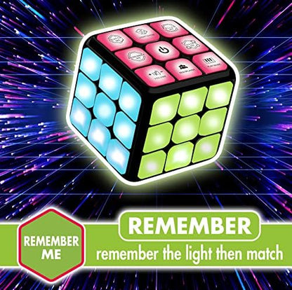 UNIQUE KIDS Flashing Cube Electronic Memory & Brain Game | 7-in-1 Handheld Game for Kids | STEM Toy for Boys & Girls | Fun Gift Toy for Ages 6-12
