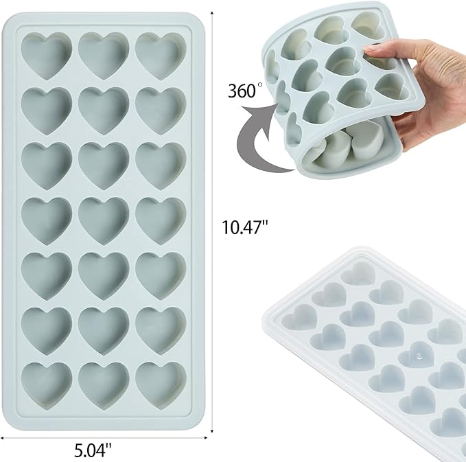Heart Shaped Ice Cube Trays