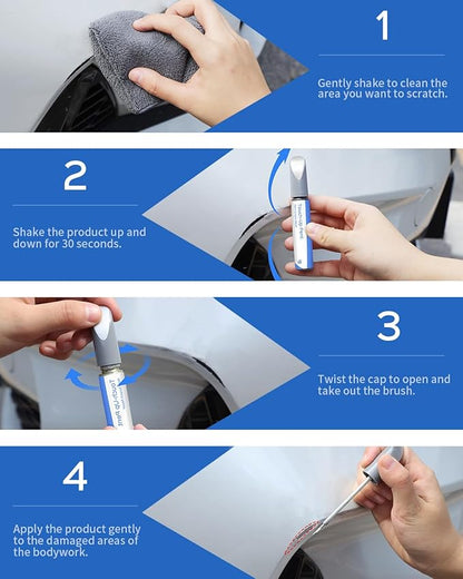 040 Super White/Ice Cap Touch Up Paint Compatible with Toyota Exact Match Chips and Nicks Touch Up