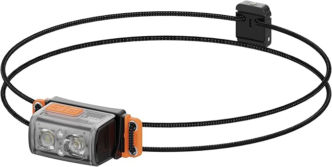 FLEXTAILGEAR 1-600 Lumen Ultra Bright Lightweight Headlamp, USB-C Rechargeable Outdoor Headlamp with White Red Light, Adjustable Headband for Camping, Back Packing, Hiking, Fishing
