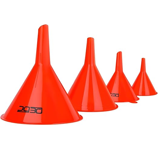 DEDC Oil Funnels, Gas Funnels, Plastic Funnel Set