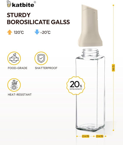 katbite 16oz Glass Olive Oil Dispenser Bottle