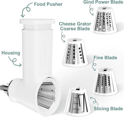 Slicer Shredder Attachment for KitchenAid Stand Mixer, Cheese Grater Attachment
