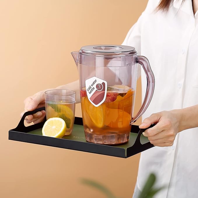 HOMQUEN Plastic Pitcher, 60 Oz/1.8L Water Carafe