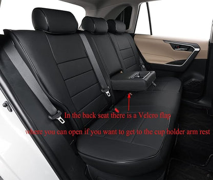 EKR Corolla Seat Cover Custom Fit for Toyota Corolla 2023 2024 2025 2026 Hybird SE&2023 2024 Hybird Nightshade, Leather Car Seat Cover Full Set-Faux Leather(Black)