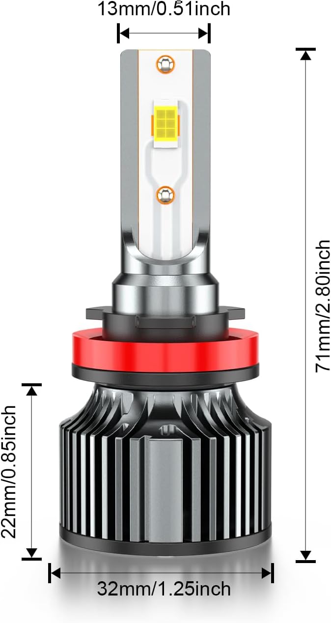 Compatible for Chevy Malibu High and Low Beams 2004 2005 2006 2007 2008 2009 2010 2011 2012, 6500K White Powersports Light Bulbs, Plug-n-Play, for Off-Road Use, Pack of 4