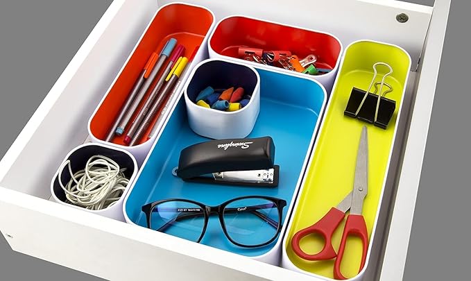 Three by Three Seattle 5 Piece Metal Organizer Tray Set