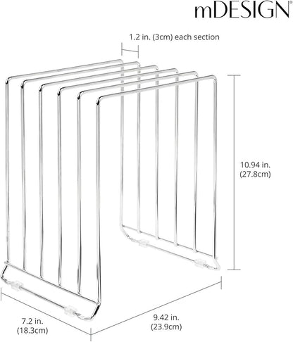 mDesign 5 Slot Pot and Pan Rack — Metal Wire Rack
