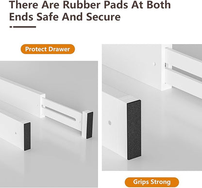 DUCOO 4 PCS Drawer Divider, Expandable Separators