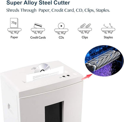 WOLVERINE 10-Sheet Super Micro Cut High Security Level P-5 Heavy Duty